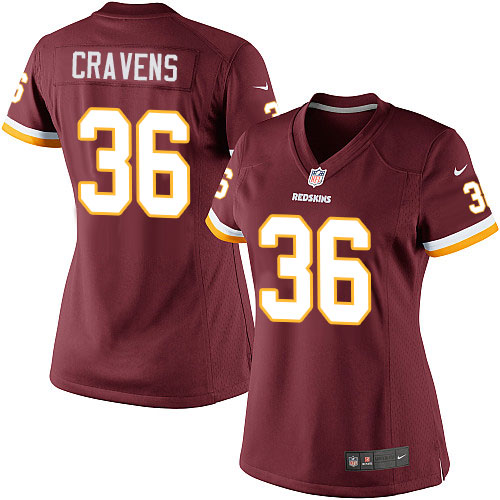Women's Limited Su'a Cravens Nike Jersey Burgundy Red Home - #36 NFL Washington Redskins